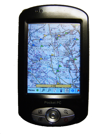 Mio P550 running Memory-Map. Notice the coloured Flags.